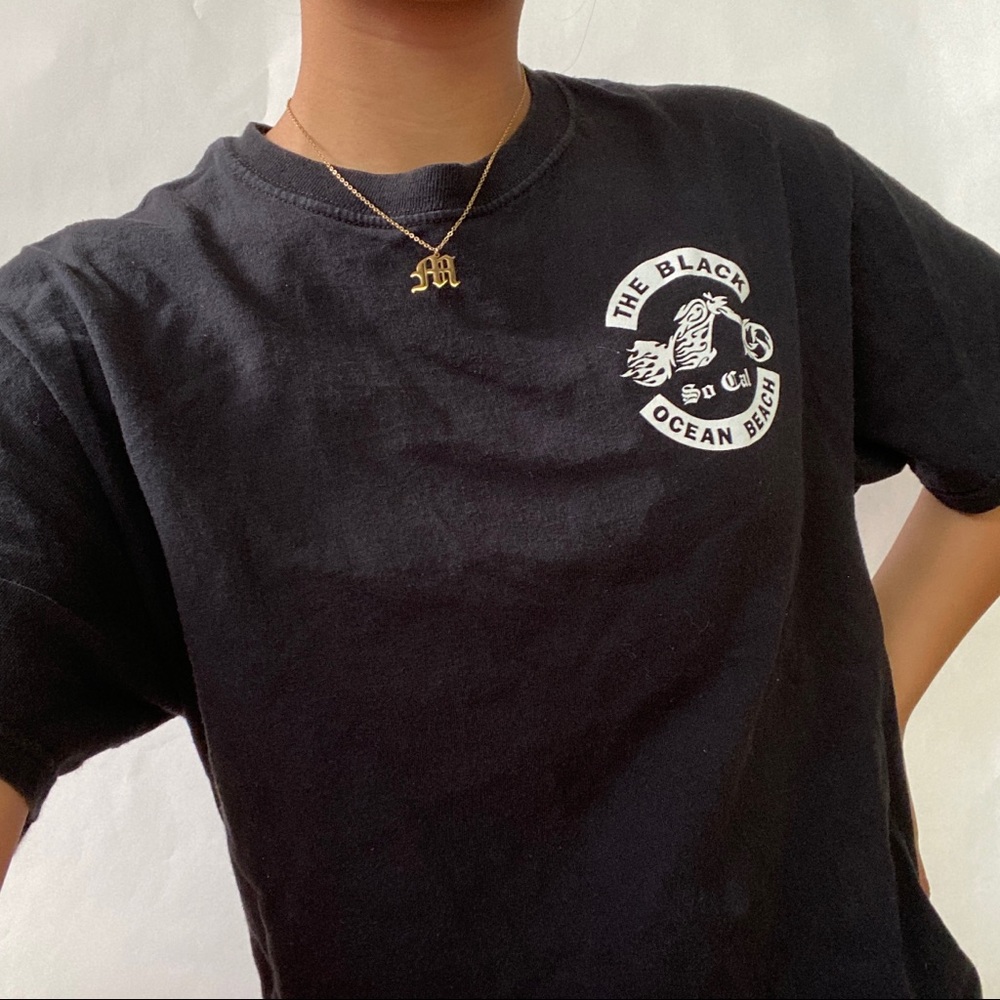 “The Black Ocean beach” motorcycle graphic tee